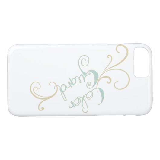 Typografie-Farbschutz mit Wirbel Case-Mate iPhone Hülle (Rückseite (Horizontal))