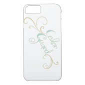 Typografie-Farbschutz mit Wirbel Case-Mate iPhone Hülle (Rückseite)