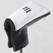 Typografie-Fett-Logo Moderne schwarze Firma Golf Headcover (3/4 Vorderseite)