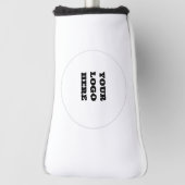 Typografie-Fett-Logo Moderne schwarze Firma Golf Headcover (Rotieren 90)