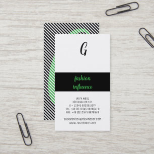 Typografie Fett Visitenkarte