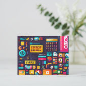 Typografie-Film: Tragen Sie Ihre Worte Postkarte (Stehend Vorderseite)