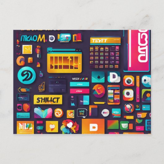 Typografie-Film: Tragen Sie Ihre Worte Postkarte (Vorderseite)