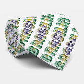 Typografie-Flaggen-Farben Brasilias Brasilien Krawatte (Gerollt)