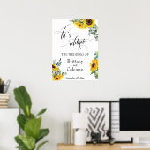 Typografie floral Let's Celebrate Sign Poster (Heimbüro)