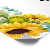 Typografie floral Let's Celebrate Sign Poster (Ecke)