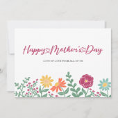 Typografie floraler Muttertag Karte (Vorderseite)