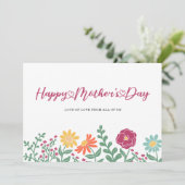 Typografie floraler Muttertag Karte (Stehend Vorderseite)