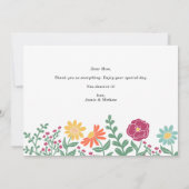 Typografie floraler Muttertag Karte (Rückseite)