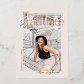 Typografie Foto Foil Abschluss Ankündigung (Vorderseite)