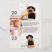 Typografie Foto Foil Abschluss Ankündigung (Rückseite)