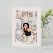 Typografie Foto Foil Abschluss Ankündigung (Stehend vorne)