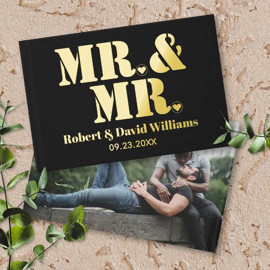 Typografie-Foto für homosexuelle Hochzeit Gästebuch