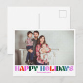 Typografie Foto moderne, farbige Buchstaben Postka Postkarte (Vorne/Hinten)