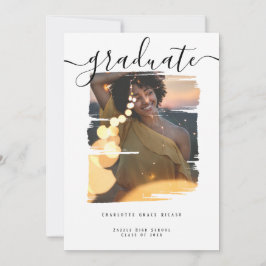 Typografie Foto Personalisiert Abschluss Einladung