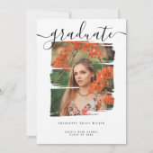 Typografie Foto Personalisiert Abschluss Einladung (Vorderseite)