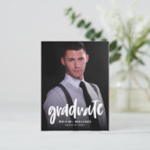 Typografie Foto Typ Abschluss Ankündigung Postkarte (Stehend Vorderseite)