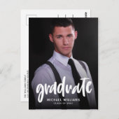 Typografie Foto Typ Abschluss Ankündigung Postkarte (Vorne/Hinten)