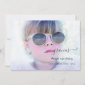 Typografie Foto Vielen Dank Dankeskarte (Vorderseite)