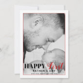 Typografie-Fotokarte des Roten Ersten Vaters (Vorderseite)