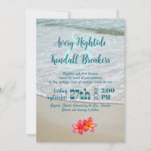 Typografie Frangipani Hochzeitseinladung Einladung (Vorderseite)
