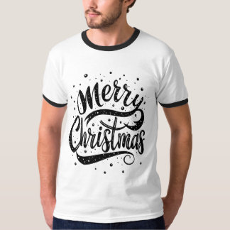 Typografie Frohe Weihnachten T-Shirt