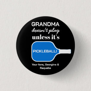 Typografie Funny Custom Pickleball Player Oma Button