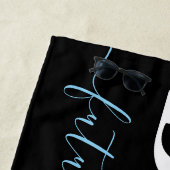 Typografie Future Frau Name Bride Blue Strandtuch (Beispiel)