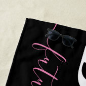 Typografie Future Frau Name Bride Pink Black Strandtuch (Beispiel)