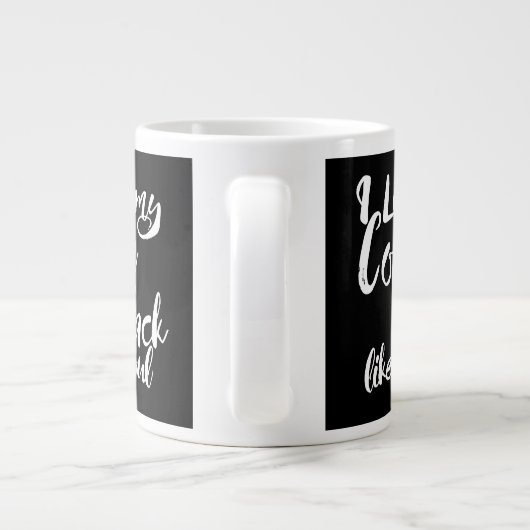 Typografie gefällt mir mein Kaffeekarton so wie me Jumbo-Tasse (Rückseite)