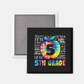 Typografie-Gefärbte Krawatte vom 5. Magnet (Vorderseite/Rückseite)