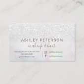Typografie-Glitter-Perle Nacre des Makes-up Visitenkarte (Rückseite)