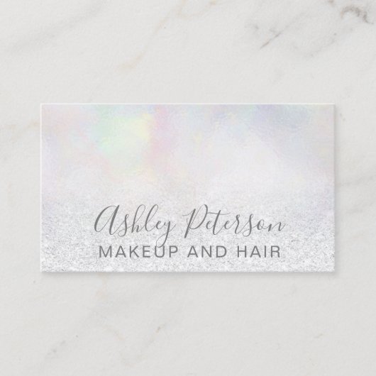 Typografie-Glitter-Perle Nacre des Makes-up Visitenkarte (Vorderseite)