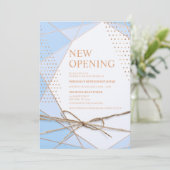 Typografie Gold Glitzer Restaurant NEU Eröffnung Einladung (Stehend Vorderseite)