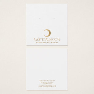 Typografie Gold Moon Earring Juwelier Display Card