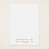 Typografie Gold Moon Earring Juwelier Display Card (Rückseite)