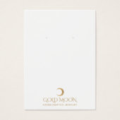 Typografie Gold Moon Earring Juwelier Display Card (Vorderseite)