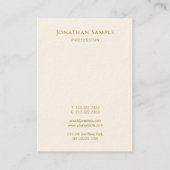 Typografie Gold Text Template Modern Vertikal Visitenkarte (Rückseite)