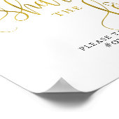 Typografie Goldhochzeit teilt die Liebe Poster (Ecke)