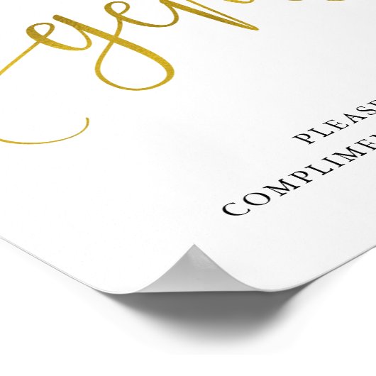 Typografie Goldmedaille Badzeichen Poster (Ecke)