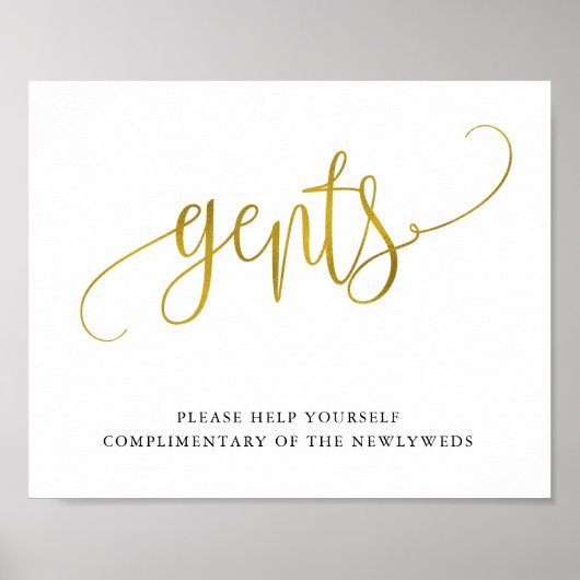 Typografie Goldmedaille Badzeichen Poster (Vorne)