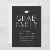 Typografie Grad Party Einladung (Vorderseite)