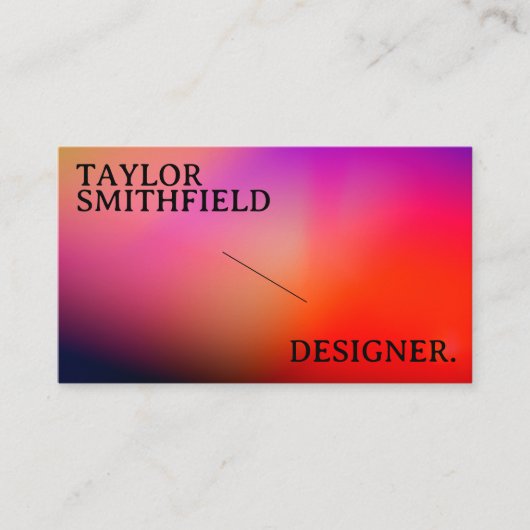 Typografie Gradient Visitenkarte (Vorderseite)
