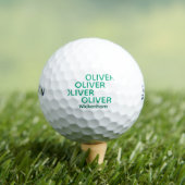 Typografie Grüner Golfer Name Golfball (Insitu T-Shirt)