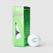 Typografie Grüner Golfer Name Golfball (Verpackung)