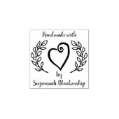 Typografie Handmade Curly Heart Wreath Custom Gummistempel (Prägung)