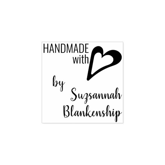Typografie Handmade Individuelle Name Herz Kontur Gummistempel (Prägung)