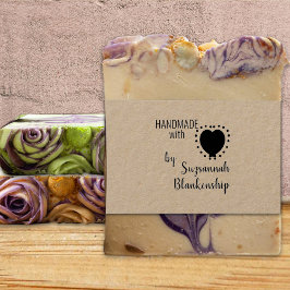 Typografie Handmade Individuelle Name Polka Dot He Gummistempel