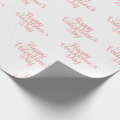 Typografie Happy Valentines Day Gift Geschenkpapier (Ecke)