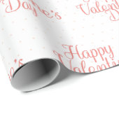 Typografie Happy Valentines Day Gift Geschenkpapier (Rolleneckpunkt)